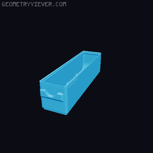 Parametric Gridfinity bins for GOEWS 3D model thumbnail
