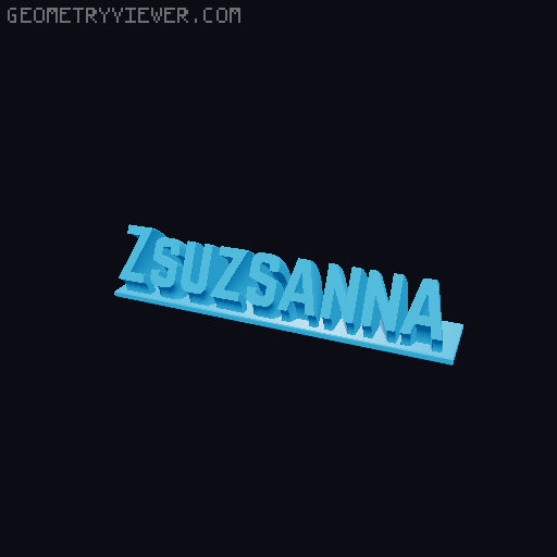 Sweeping Name Tag 3D model thumbnail