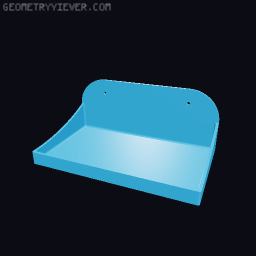 Small Wall Shelf 3D model thumbnail