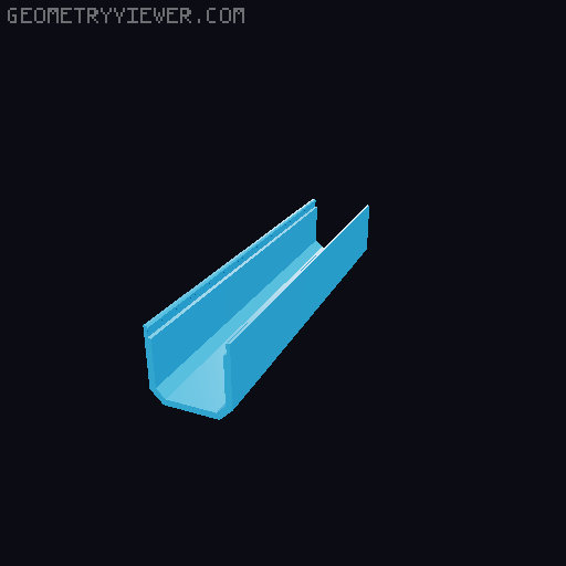 Underware Channel Tops (I, L, C, T, X) - Extra height + Parametric models 3D model thumbnail