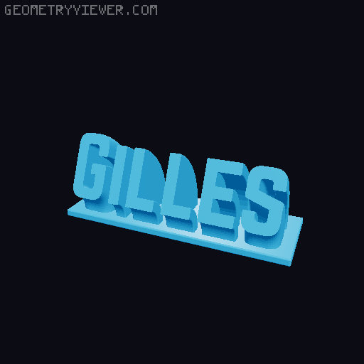 Sweeping Name Tag 3D model thumbnail