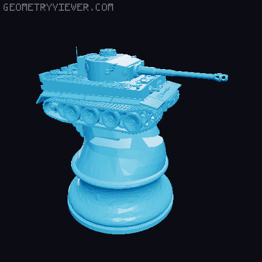 WW2 Chess 3D model thumbnail