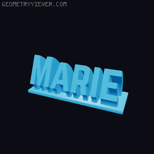 Sweeping Name Tag 3D model thumbnail