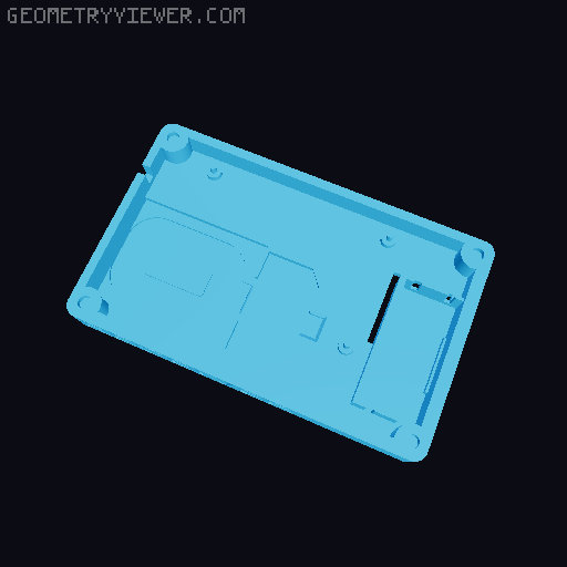 Wireless Bento Box V2 4mm magnet only 3D model thumbnail