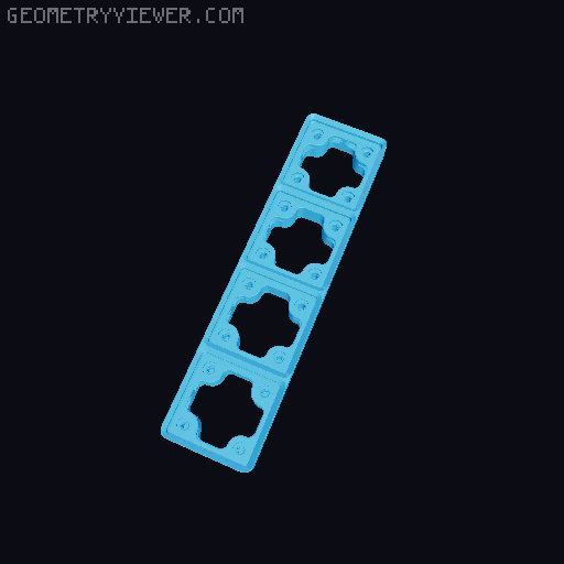 Gridfinity Stackable Modular baseplates 3D model thumbnail