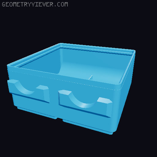 Parametric Gridfinity bins for GOEWS 3D model thumbnail