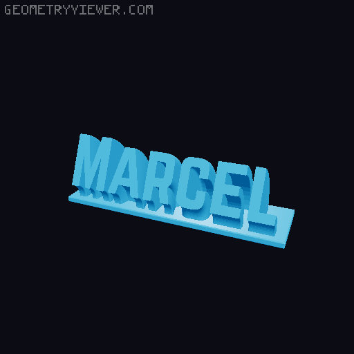 Sweeping Name Tag 3D model thumbnail