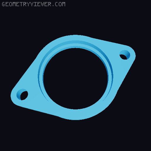 Flange Bearing 40mm OD 14mm ID  3D model thumbnail