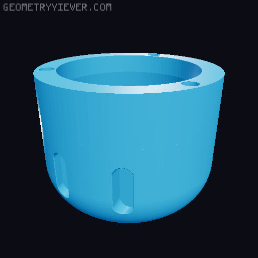 Mushroom-6mm magnets-paintable 3D model thumbnail