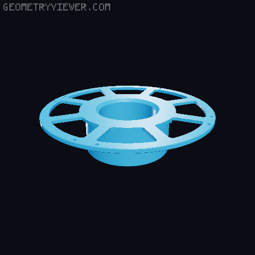 Small Wide Spool for Samples 3D model thumbnail