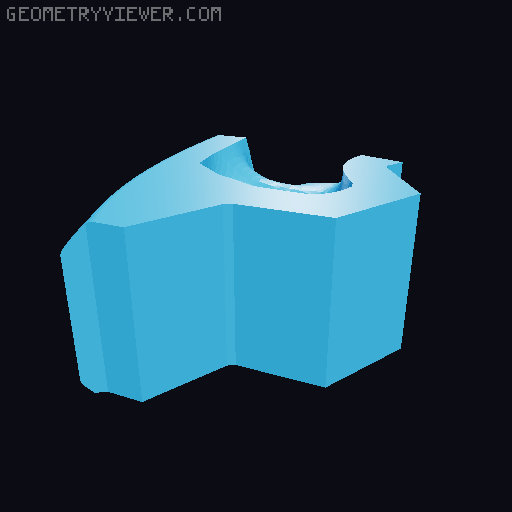 Topology Optimized Prusacaster Body 3D model thumbnail
