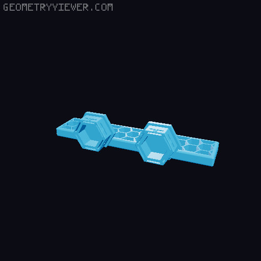 HSW parametric hexagonal tool holder 3D model thumbnail