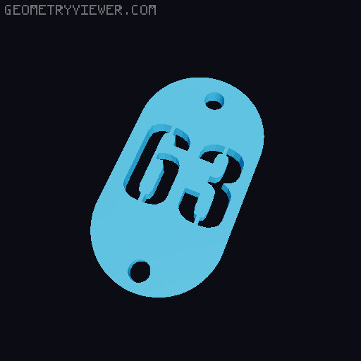 Porta chaves; Keychain 3D model thumbnail
