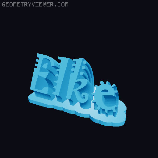 Sweeping crazy name tag 3D model thumbnail