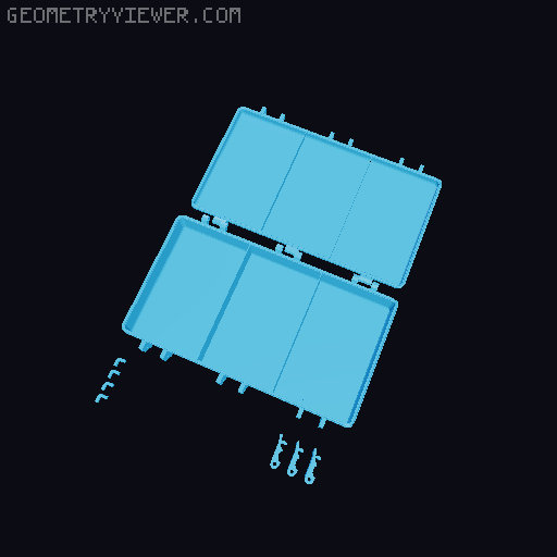 Ultra Thin Screw/Small Object Container/box 3D model thumbnail