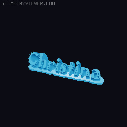 Sweeping crazy name tag 3D model thumbnail