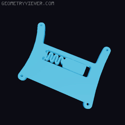 Low Profile DIN mounts using M2 machine screws 3D model thumbnail