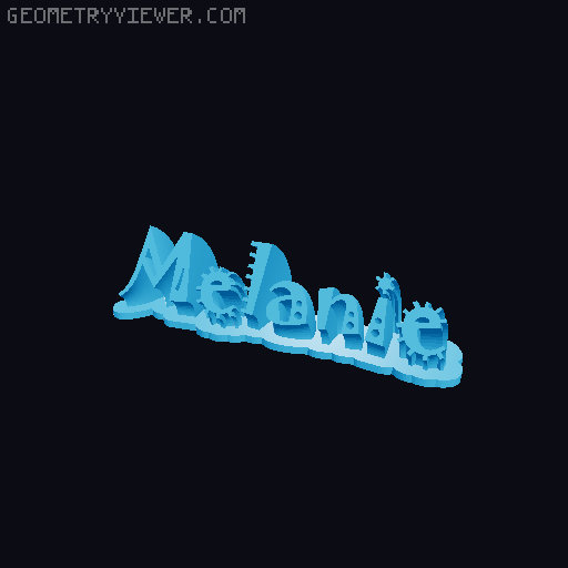 Sweeping crazy name tag 3D model thumbnail