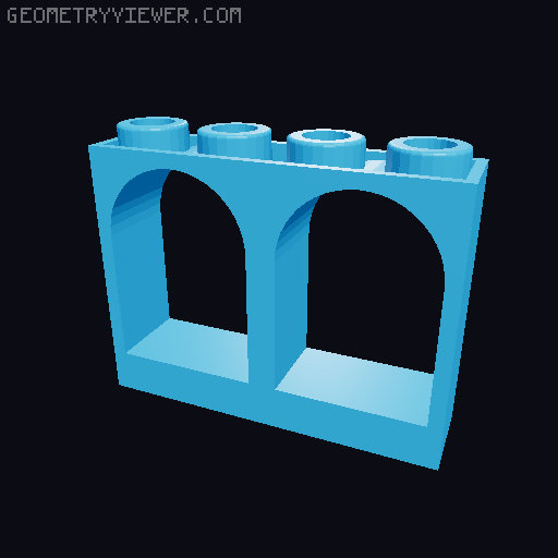 Piezas con Arcos Interiores 3D model thumbnail