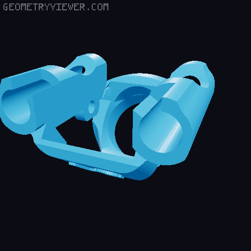 104archit. TPU Camera Mount for Bahamut / Bahamut REX (45°–58° | HDZero Nano90 V2 / Foxeer Predator V5) 3D model thumbnail