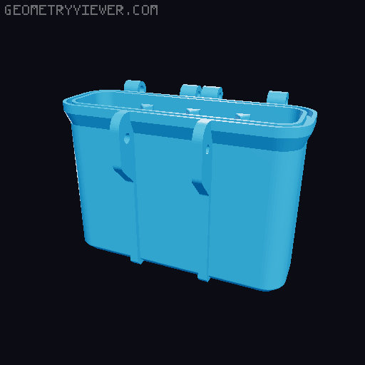 Rugged 18650 Battery Case (In-line 4) 3D model thumbnail