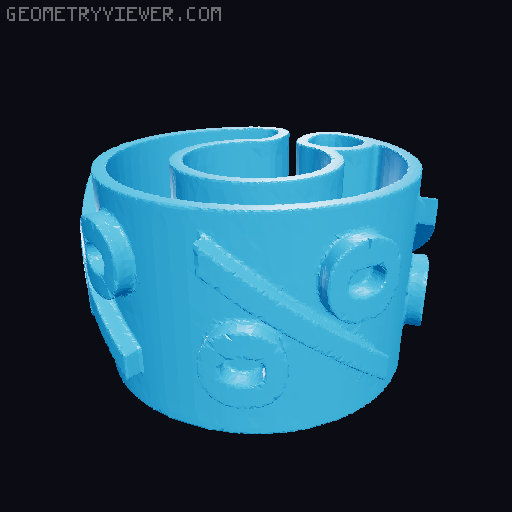 Characters For Cable Description 5mm/0.2″ Diameter 3D model thumbnail