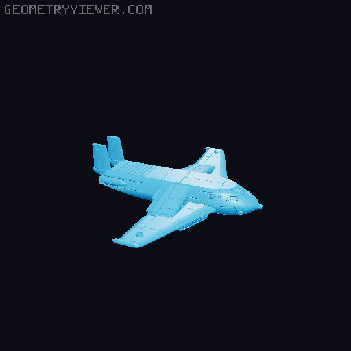 Ahab Aerospace Fighter 3D model thumbnail