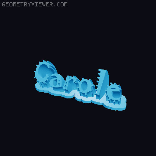 Sweeping crazy name tag 3D model thumbnail