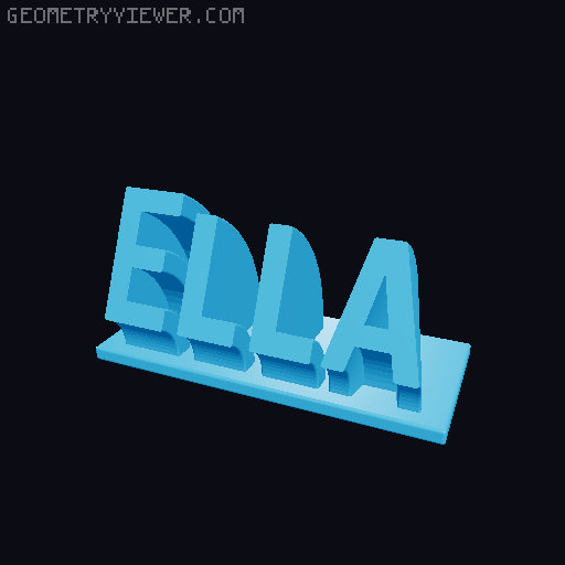 Sweeping Name Tag 3D model thumbnail