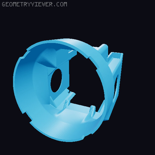 Elegoo Neptune 3 Plus Extruder Fan Mod 3D model thumbnail