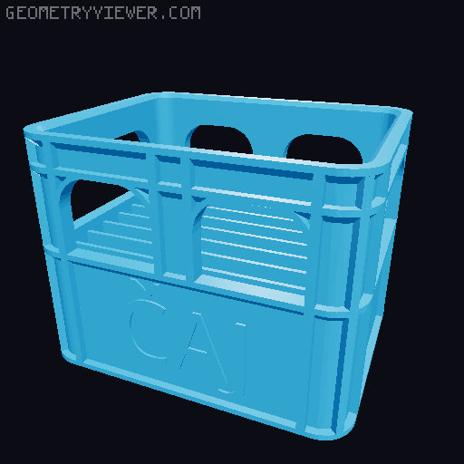 Tea bags beer crate with labels 3D model thumbnail