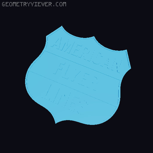 AMERICAN FLYER BADGE 3D model thumbnail