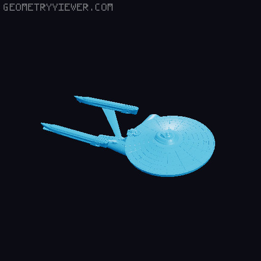 Conference Room Display Case Enterprise E- Star Trek First Contact 3D model thumbnail