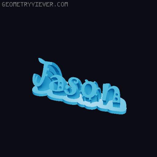 Sweeping crazy name tag 3D model thumbnail