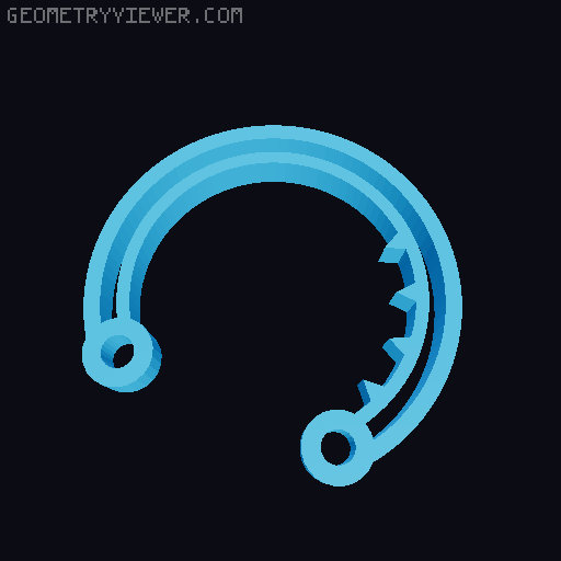 Curtain Clasp - Broche de Cortina 3D model thumbnail