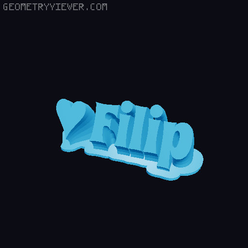 Valentine sculpture 3D model thumbnail