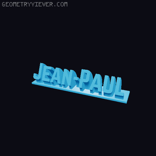 Sweeping Name Tag 3D model thumbnail