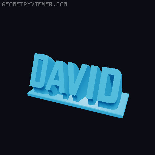 Sweeping Name Tag 3D model thumbnail