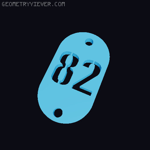 Porta chaves; Keychain 3D model thumbnail