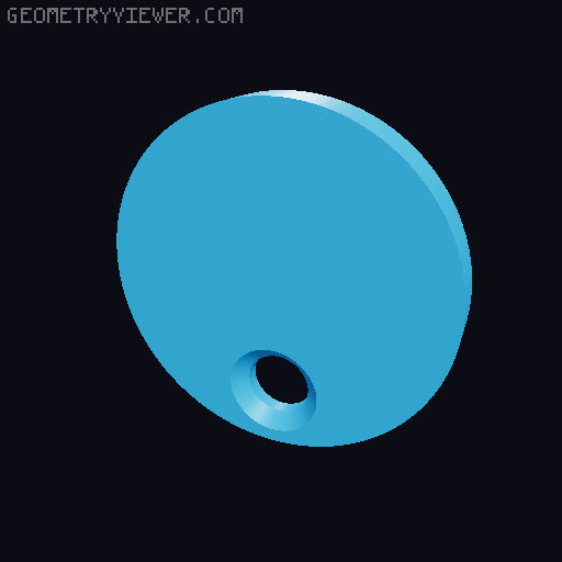 Modern Key Hanger: Round 3D model thumbnail