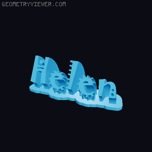 Sweeping crazy name tag 3D model thumbnail