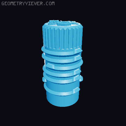 Hexglyph remix for printing in parts 3D model thumbnail