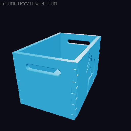 Dala Horse Crate 3D model thumbnail