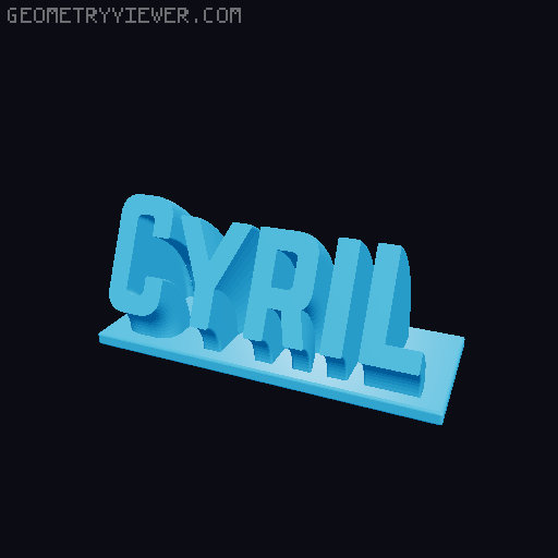 Sweeping Name Tag 3D model thumbnail