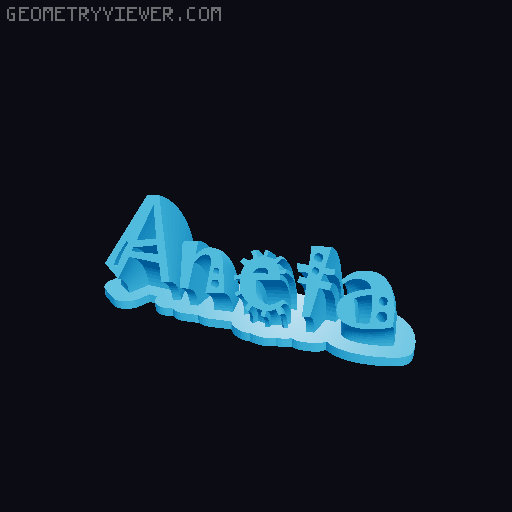 Sweeping crazy name tag 3D model thumbnail