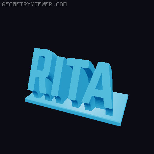 Sweeping Name Tag 3D model thumbnail