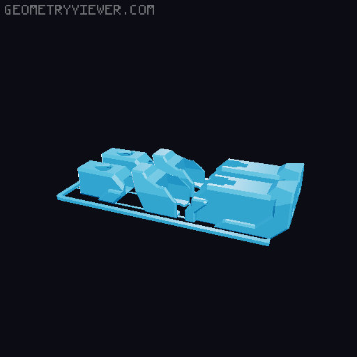 A13 - Back Addons 3D model thumbnail