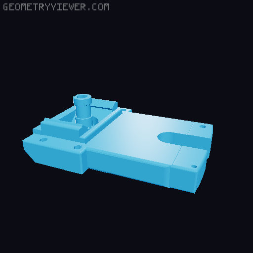 Forward facing sonar pole mount 3D model thumbnail