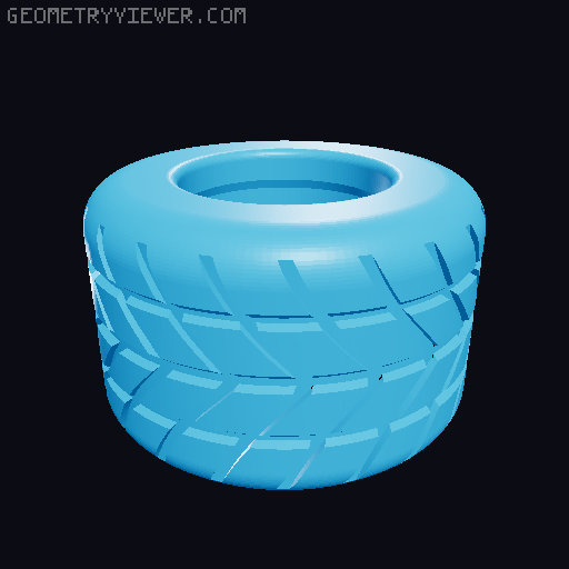 tyres go kart 3D model thumbnail