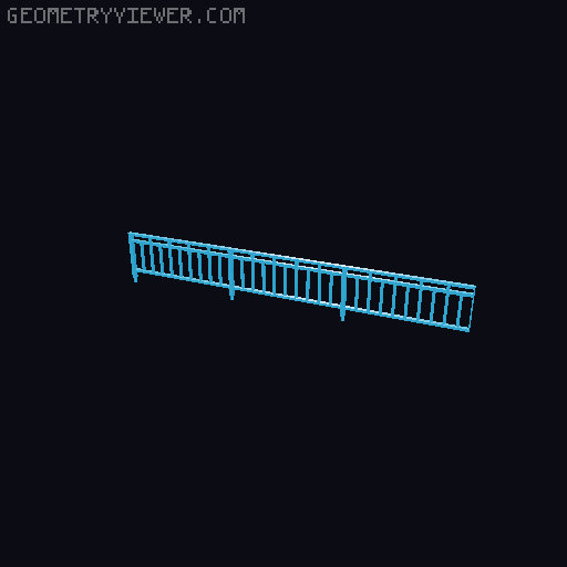 Модель пешеходного моста для железных дорог в масштабе 1/87 (H0)  3D model thumbnail